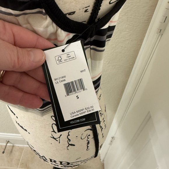 Volcom Multicolor Striped Crop Top sz S - Picture 2 of 7